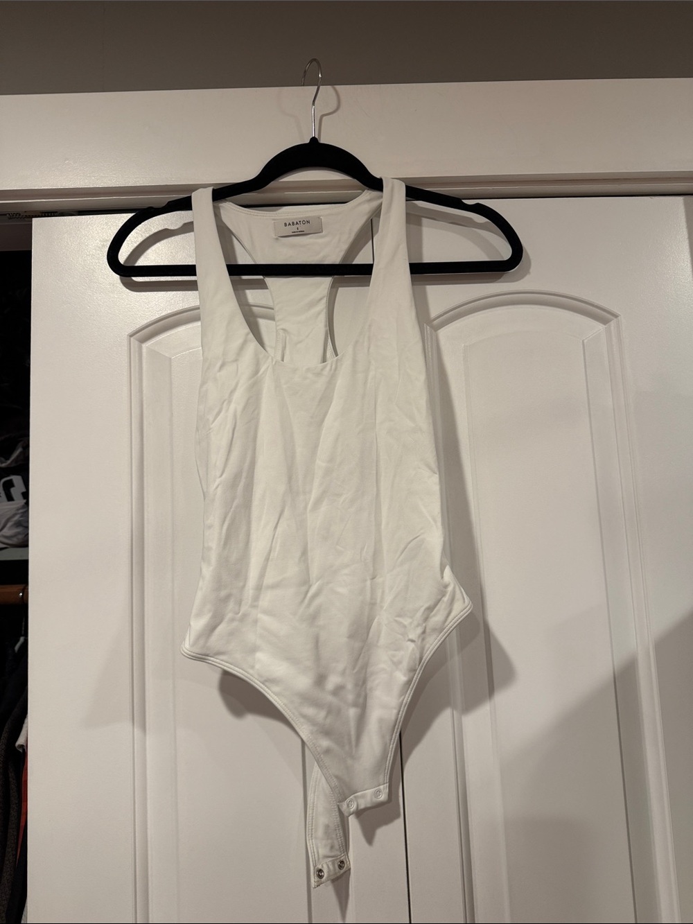 Babaton White Racerback Bodysuit small NWT